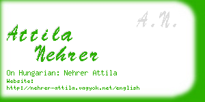 attila nehrer business card